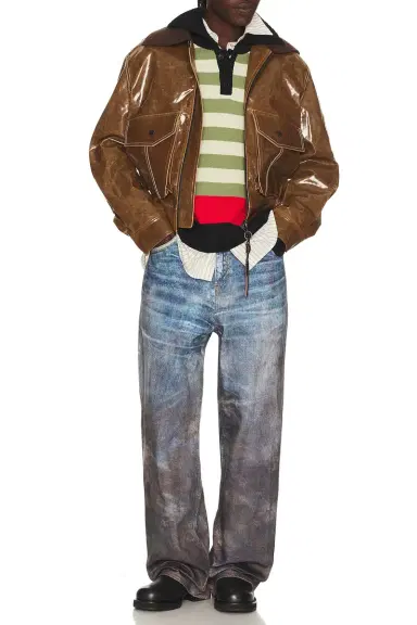ANDERSSON BELL Stripe Damaged Polo Sweater | Thumbnail 3 ANDERSSON BELL Stripe Damaged Polo Sweater | Thumbnail 3