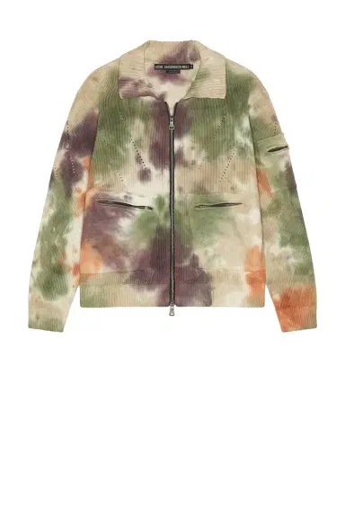 ANDERSSON BELL Multi Dyed Knit Zip Up Sweater | Thumbnail 4
