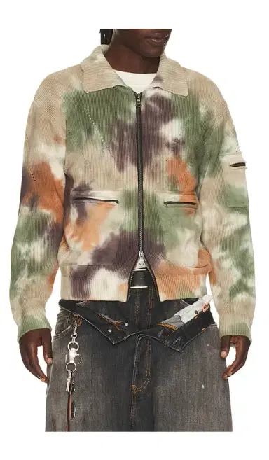 ANDERSSON BELL Multi Dyed Knit Zip Up Sweater | Thumbnail 5