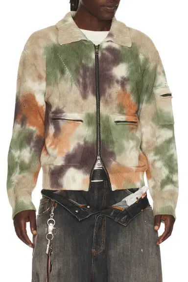 ANDERSSON BELL Multi Dyed Knit Zip Up Sweater | Thumbnail 1