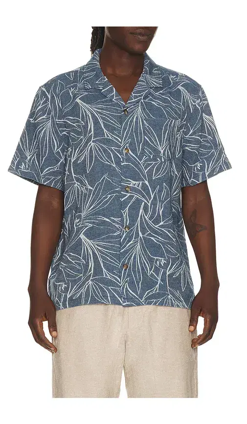 Jacquard Linen Resort Shirt