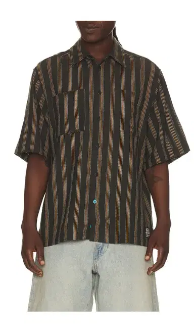 Scotch & Soda Structured Stripe Relaxed Fit Short Sleeve Shirt | Thumbnail 1 Scotch & Soda Structured Stripe Relaxed Fit Short Sleeve Shirt | Thumbnail 1