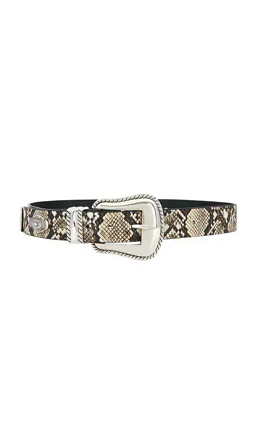 8 Other Reasons Snake Printed Belt With Silver Details
