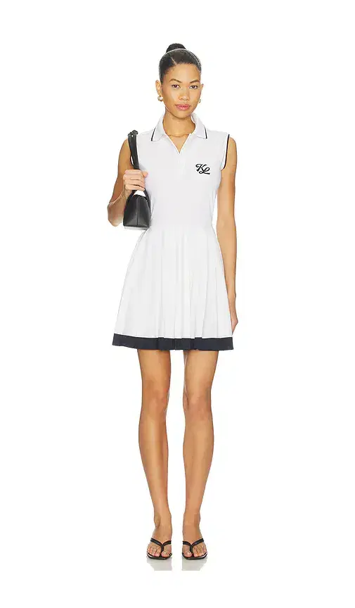 Club Trim Pleated Dress