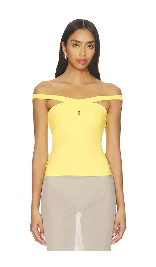 Cross Front Top Off Shoulder Top