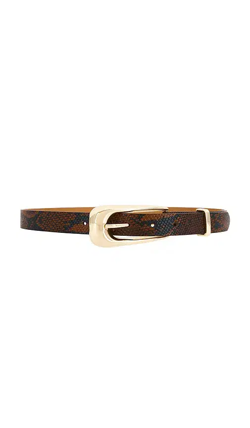 Ettika Brown Snake Signature Buckle Belt