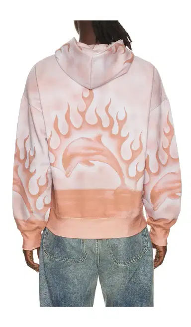Jungles Flaming Dolphin Airbrush Hoodie | Thumbnail 2