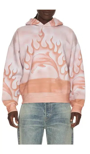 Jungles Flaming Dolphin Airbrush Hoodie | Thumbnail 1