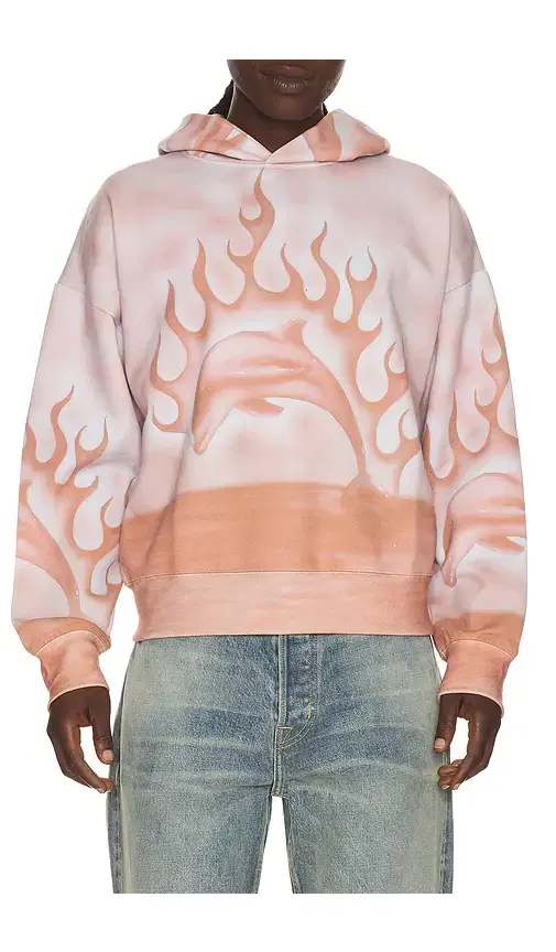 Jungles Flaming Dolphin Airbrush Hoodie