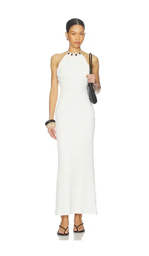 Adalee Ruffle Texture Maxi Dress