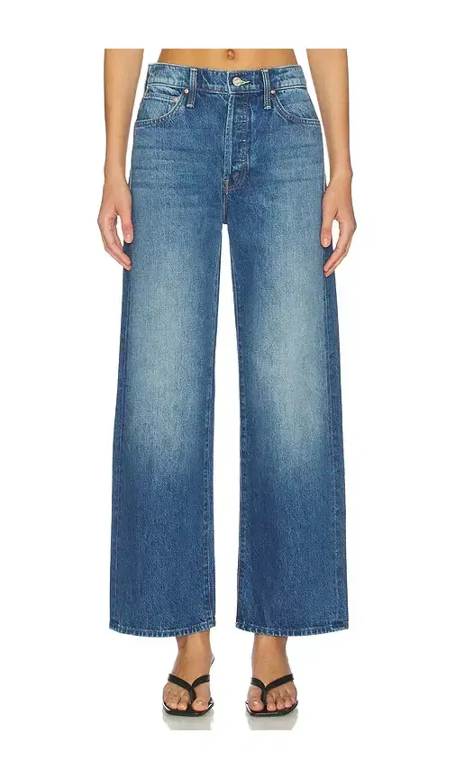 MOTHER The Dodger Button Flood Jeans