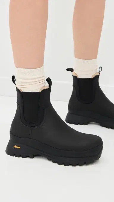 Loeffler Randall Tara Weather Boots Black/Cream | Thumbnail 3