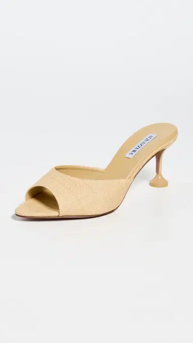 Aquazzura Bisous Mules Natural | Thumbnail 2 Aquazzura Bisous Mules Natural | Thumbnail 2