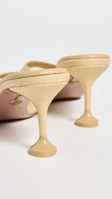 Aquazzura Bisous Mules Natural | Thumbnail 4 Aquazzura Bisous Mules Natural | Thumbnail 4