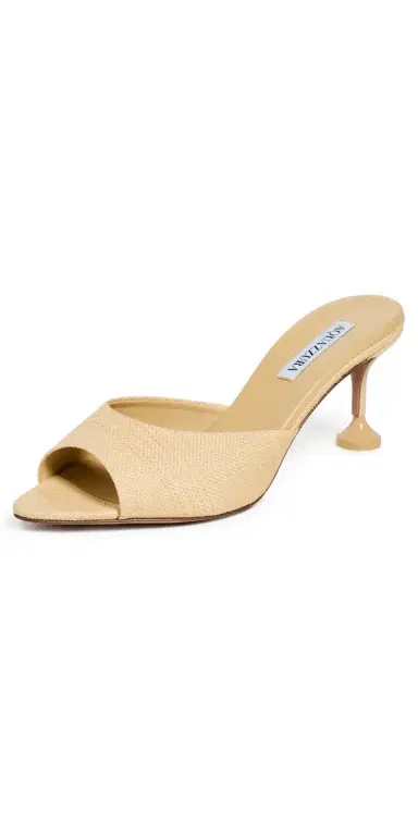 Aquazzura Bisous Mules Natural | Thumbnail 1 Aquazzura Bisous Mules Natural | Thumbnail 1