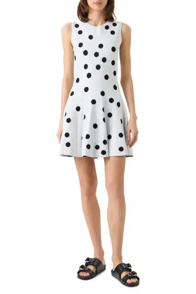Akris punto Sleeveless Knit Flare Dress | Thumbnail 5