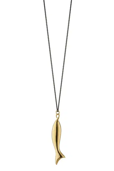 MONICA RICH KOSANN Yellow Gold Perseverance Fish Necklace | Thumbnail 1
