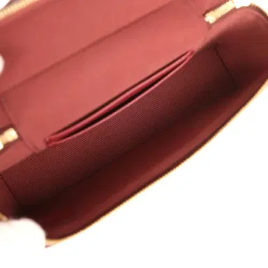 Chanel Chanel Chevron Top Handle Long Vanity Case with Chain Dark Burgundy Shiny Caviar Gold Hardware | Thumbnail 8