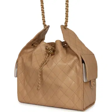 Chanel Chanel Medium 25 Hobo Bag Beige Caviar Antique Gold Hardware | Thumbnail 5 Chanel Chanel Medium 25 Hobo Bag Beige Caviar Antique Gold Hardware | Thumbnail 5