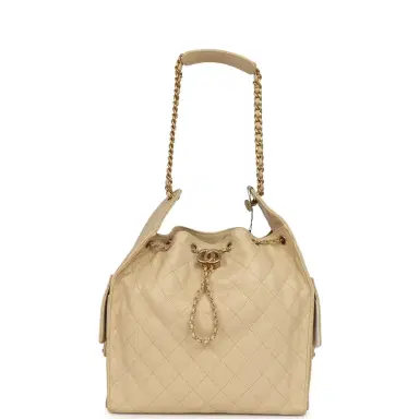 Chanel Chanel Medium 25 Hobo Bag Light Beige Caviar Antique Gold Hardware | Thumbnail 7 Chanel Chanel Medium 25 Hobo Bag Light Beige Caviar Antique Gold Hardware | Thumbnail 7