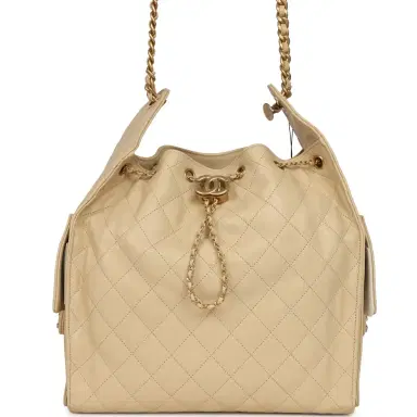 Chanel Chanel Medium 25 Hobo Bag Light Beige Caviar Antique Gold Hardware | Thumbnail 1 Chanel Chanel Medium 25 Hobo Bag Light Beige Caviar Antique Gold Hardware | Thumbnail 1