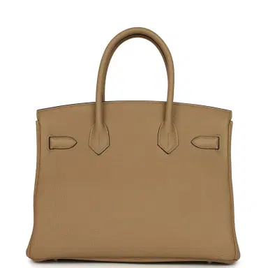 HERMÈS Hermes Birkin 30 Poussiere Togo Palladium Hardware | Thumbnail 4 HERMÈS Hermes Birkin 30 Poussiere Togo Palladium Hardware | Thumbnail 4