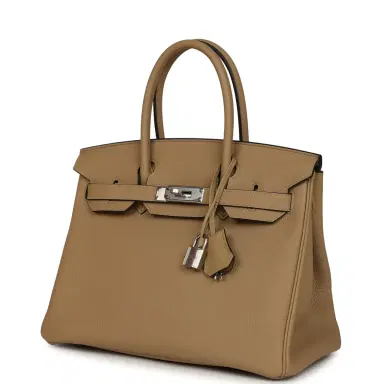 HERMÈS Hermes Birkin 30 Poussiere Togo Palladium Hardware | Thumbnail 5 HERMÈS Hermes Birkin 30 Poussiere Togo Palladium Hardware | Thumbnail 5
