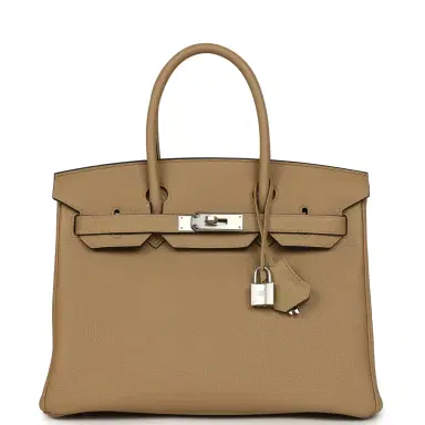 HERMÈS Hermes Birkin 30 Poussiere Togo Palladium Hardware | Thumbnail 1 HERMÈS Hermes Birkin 30 Poussiere Togo Palladium Hardware | Thumbnail 1