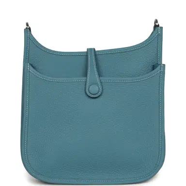HERMÈS Hermes Evelyne 23 Blue Jean Clemence Palladium Hardware | Thumbnail 4 HERMÈS Hermes Evelyne 23 Blue Jean Clemence Palladium Hardware | Thumbnail 4