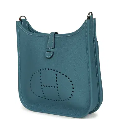 HERMÈS Hermes Evelyne 23 Blue Jean Clemence Palladium Hardware | Thumbnail 5 HERMÈS Hermes Evelyne 23 Blue Jean Clemence Palladium Hardware | Thumbnail 5