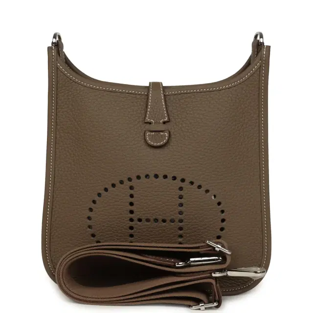 hermes Hermes Evelyne 23 Etoupe Clemence Palladium Hardware