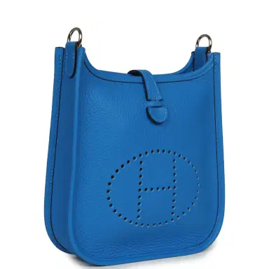 HERMÈS Hermes Evelyne TPM New Bleu Hydra Clemence Palladium Hardware | Thumbnail 2 HERMÈS Hermes Evelyne TPM New Bleu Hydra Clemence Palladium Hardware | Thumbnail 2