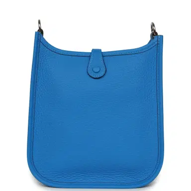 HERMÈS Hermes Evelyne TPM New Bleu Hydra Clemence Palladium Hardware | Thumbnail 4 HERMÈS Hermes Evelyne TPM New Bleu Hydra Clemence Palladium Hardware | Thumbnail 4