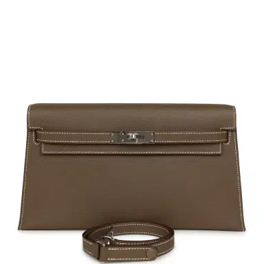 HERMÈS Hermes Kelly Elan Etoupe Madame Palladium Hardware | Thumbnail 1 HERMÈS Hermes Kelly Elan Etoupe Madame Palladium Hardware | Thumbnail 1