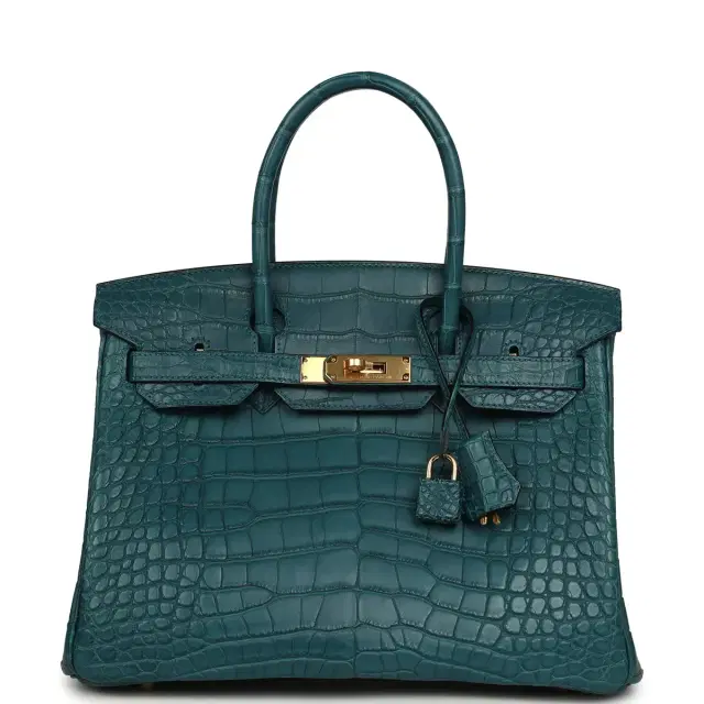 hermes Pre-owned Hermes Birkin 30 Colvert Matte Alligator Gold Hardware