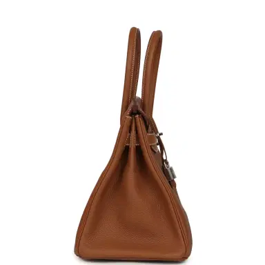 HERMÈS Pre-owned Hermes Birkin 30 Gold Togo Palladium Hardware | Thumbnail 3