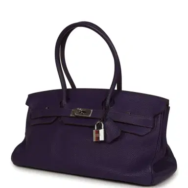 HERMÈS Vintage Hermes Shoulder Birkin 42 JPG Iris Togo Palladium Hardware | Thumbnail 5 HERMÈS Vintage Hermes Shoulder Birkin 42 JPG Iris Togo Palladium Hardware | Thumbnail 5