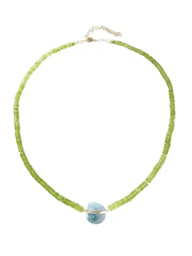 JIA JIA Aurora 14-karat Gold Peridot, Aquamarine Necklace | Thumbnail 1 JIA JIA Aurora 14-karat Gold Peridot, Aquamarine Necklace | Thumbnail 1