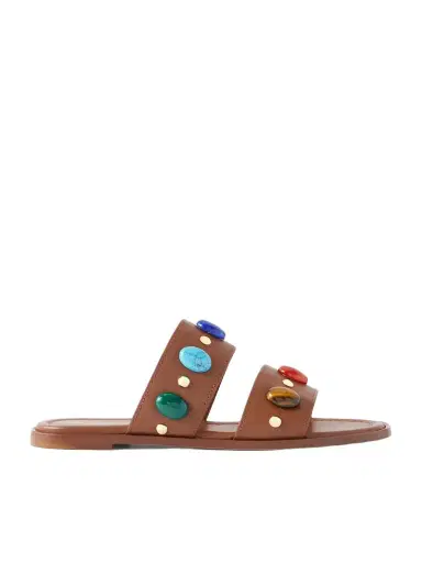 Gianvito Rossi Pasha Embellished Leather Sandals | Thumbnail 1 Gianvito Rossi Pasha Embellished Leather Sandals | Thumbnail 1