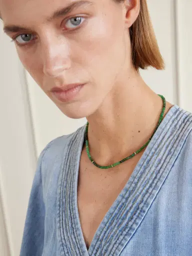 JIA JIA Arizona 14-karat Gold, Emerald And Diamond Necklace | Thumbnail 2