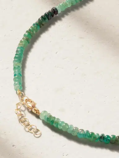 JIA JIA Arizona 14-karat Gold, Emerald And Diamond Necklace | Thumbnail 3