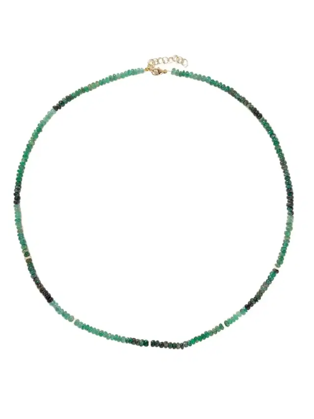 JIA JIA Arizona 14-karat Gold, Emerald And Diamond Necklace