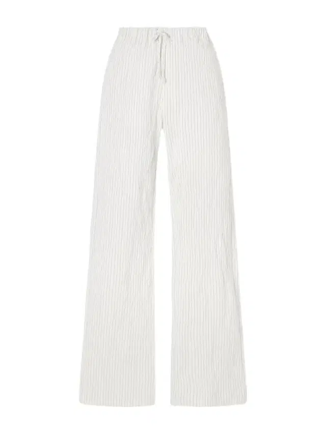 Striped Crepon Wide-leg Pants
