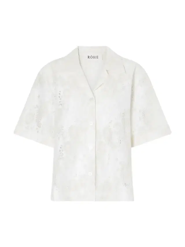 RÓHE Embroidered Linen-blend Lace Shirt