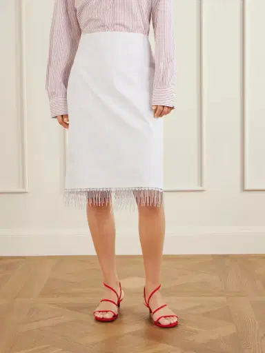 RÓHE Lace-trimmed Cotton Midi Skirt | Thumbnail 3 RÓHE Lace-trimmed Cotton Midi Skirt | Thumbnail 3