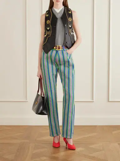 Versace Embellished Leather Vest | Thumbnail 2