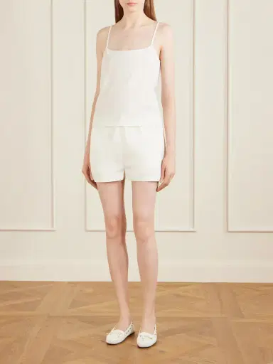 Khaite Moss Crinkled Cotton-jersey Camisole | Thumbnail 2
