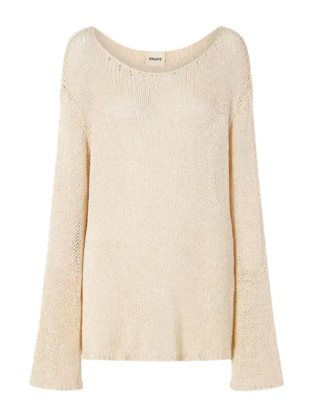 Davet Open-knit Silk And Cotton-blend Sweater