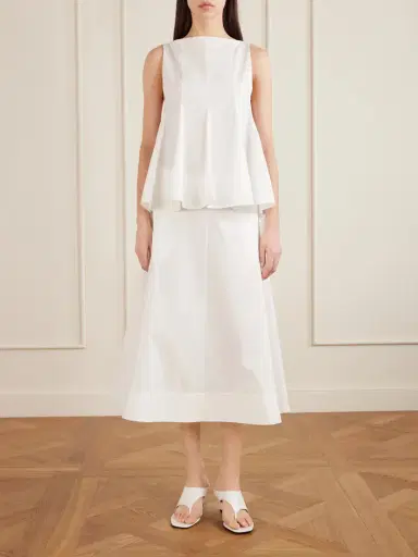 Khaite Marita Paneled Cotton-poplin Blouse | Thumbnail 2