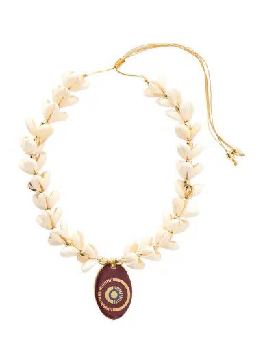 TOHUM Gold-plated, Seashell And Ceramic Necklace | Thumbnail 1 TOHUM Gold-plated, Seashell And Ceramic Necklace | Thumbnail 1